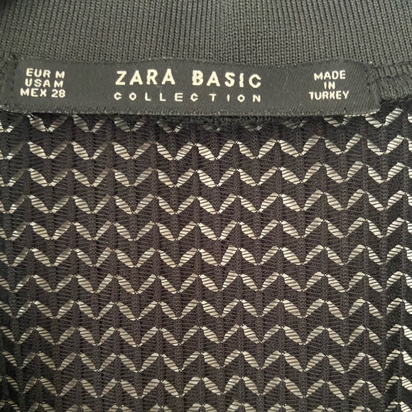 Zara Black Mesh Bomber Jacket - Picture 5 of 9